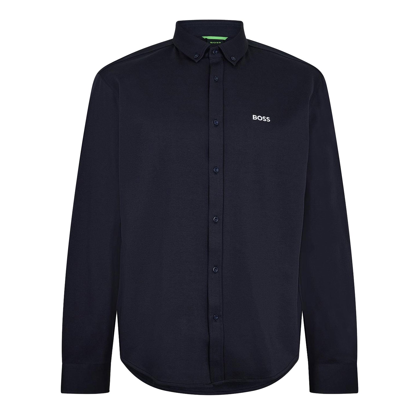 Dark Blue - Front - Boss Mens Motion Logo Cotton Shirt