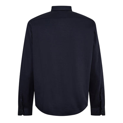 Dark Blue - Back - Boss Mens Motion Logo Cotton Shirt