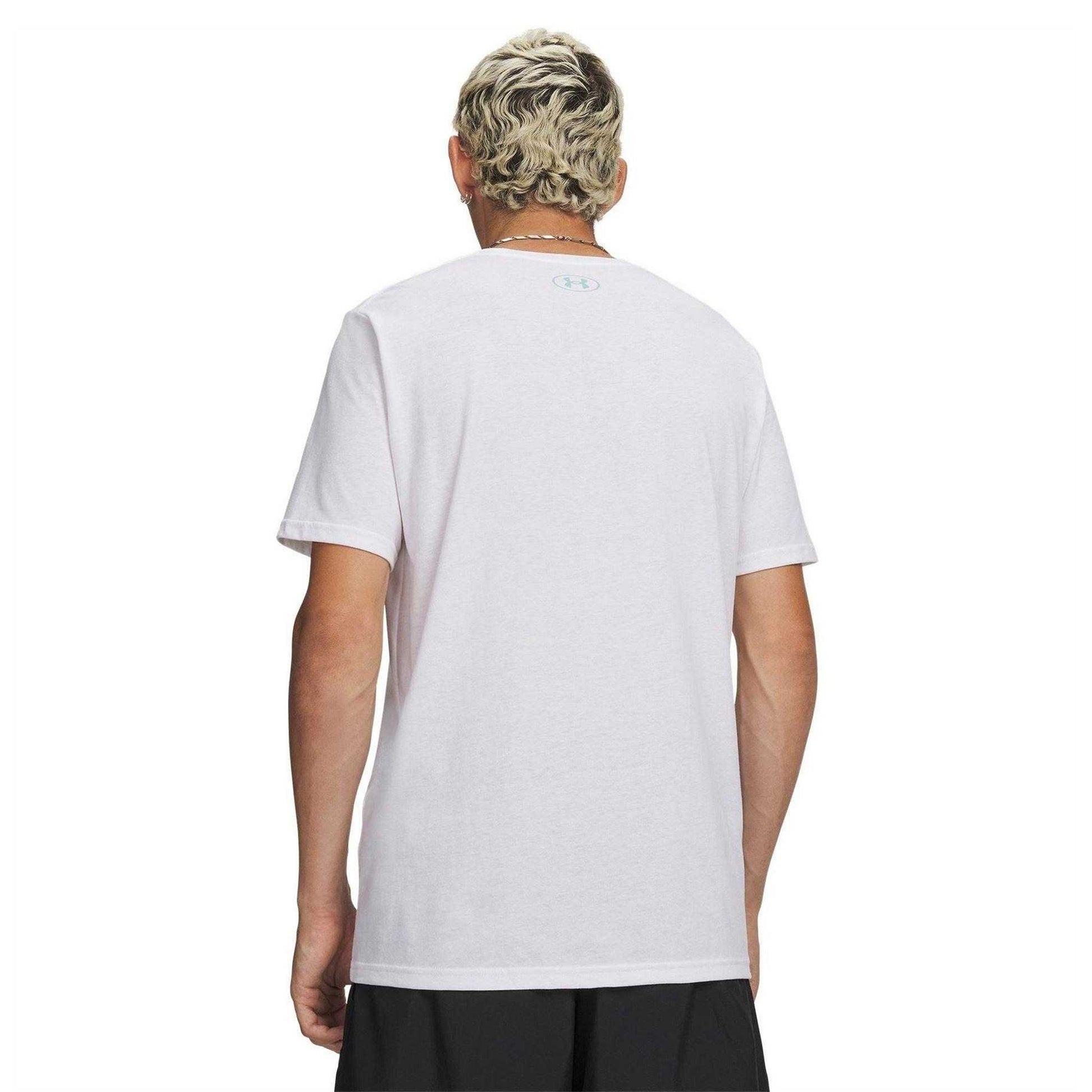 White - Back - Under Armour Mens Logo Polycotton T-Shirt