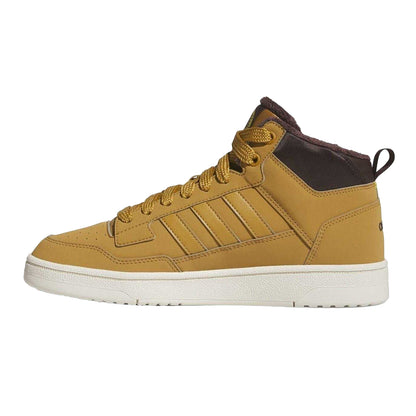 Brown-White - Lifestyle - Adidas Unisex Adult Hoops 3.0 Mid Winterized Trainers