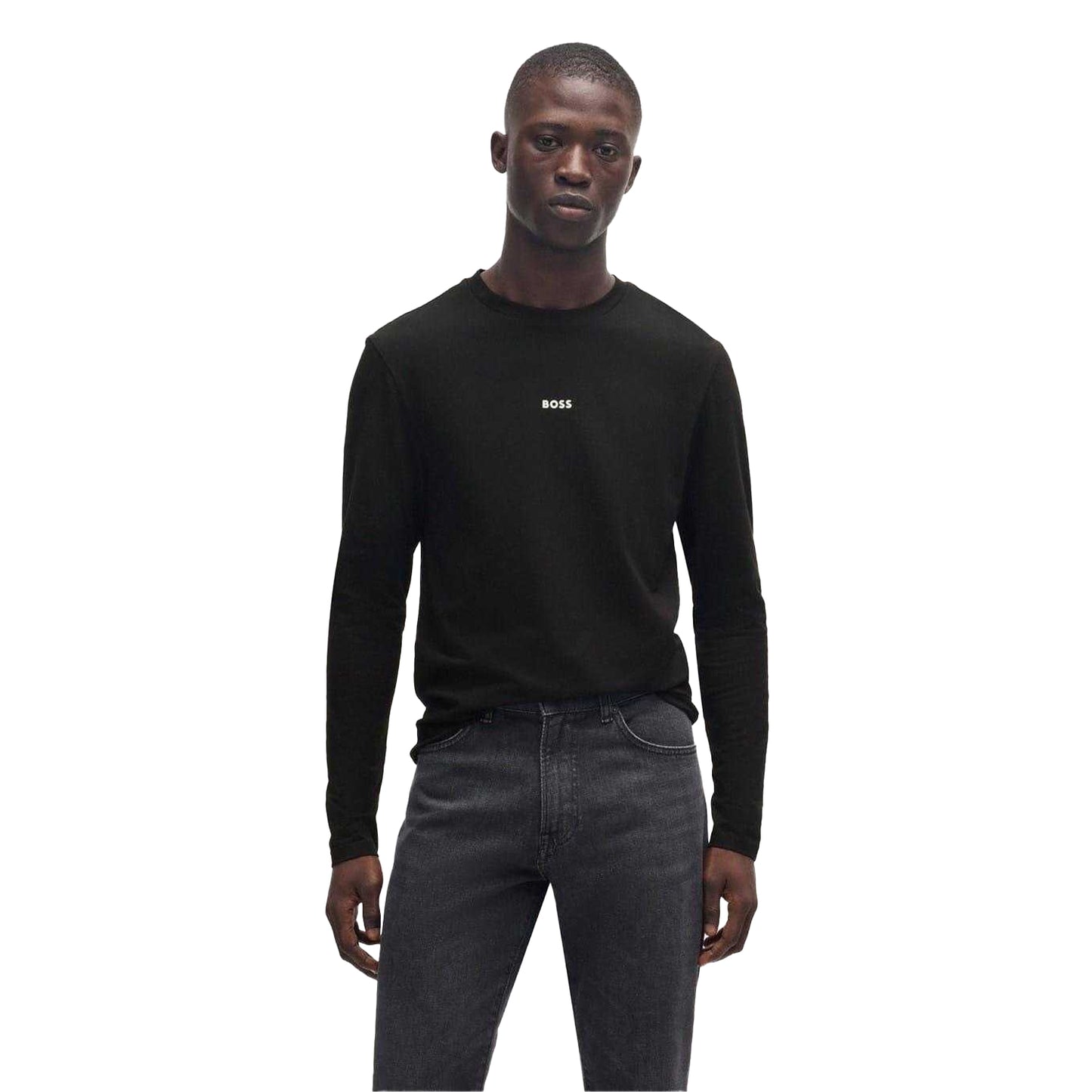 Black - Back - Boss Mens Long-Sleeved T-Shirt