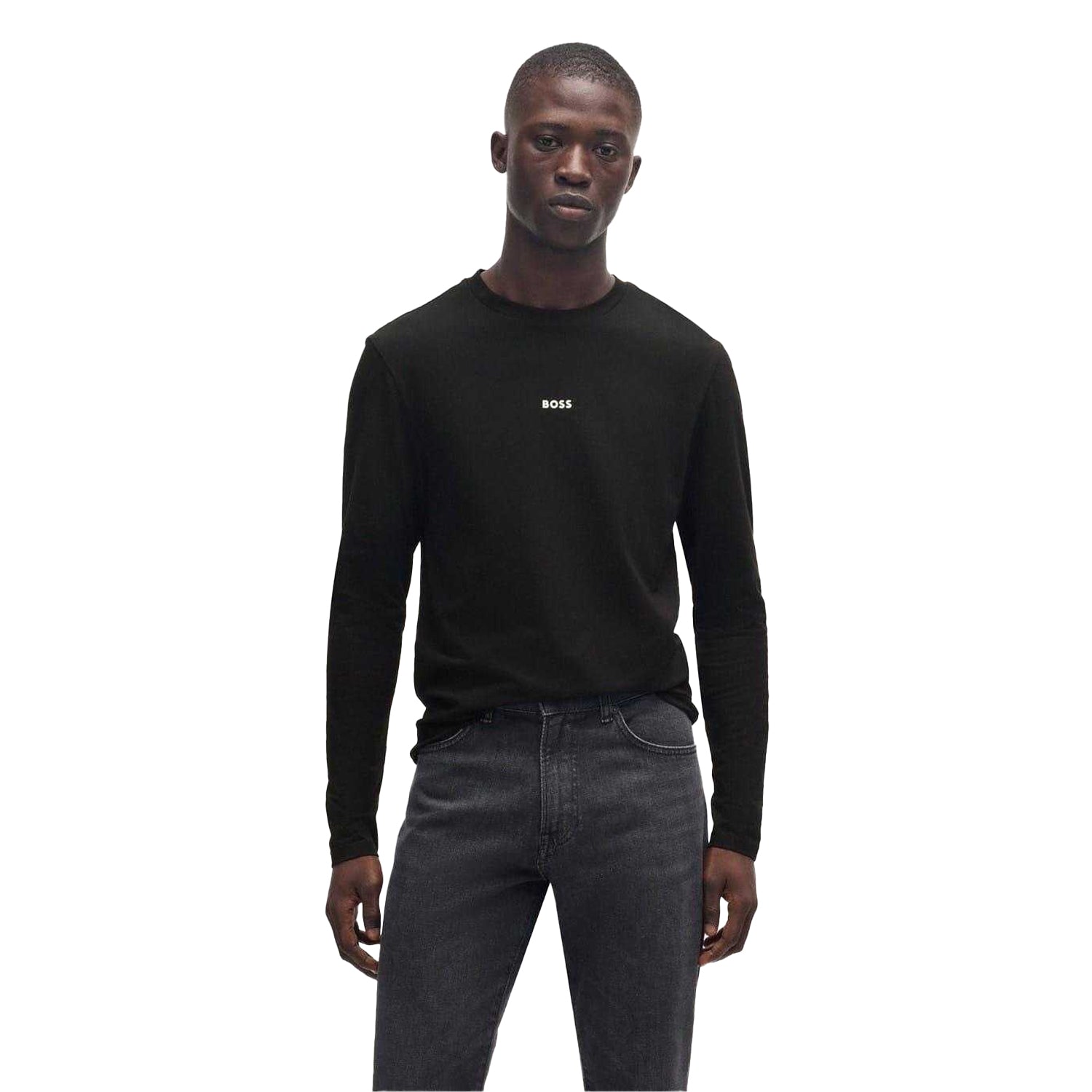 Black - Back - Boss Mens Long-Sleeved T-Shirt