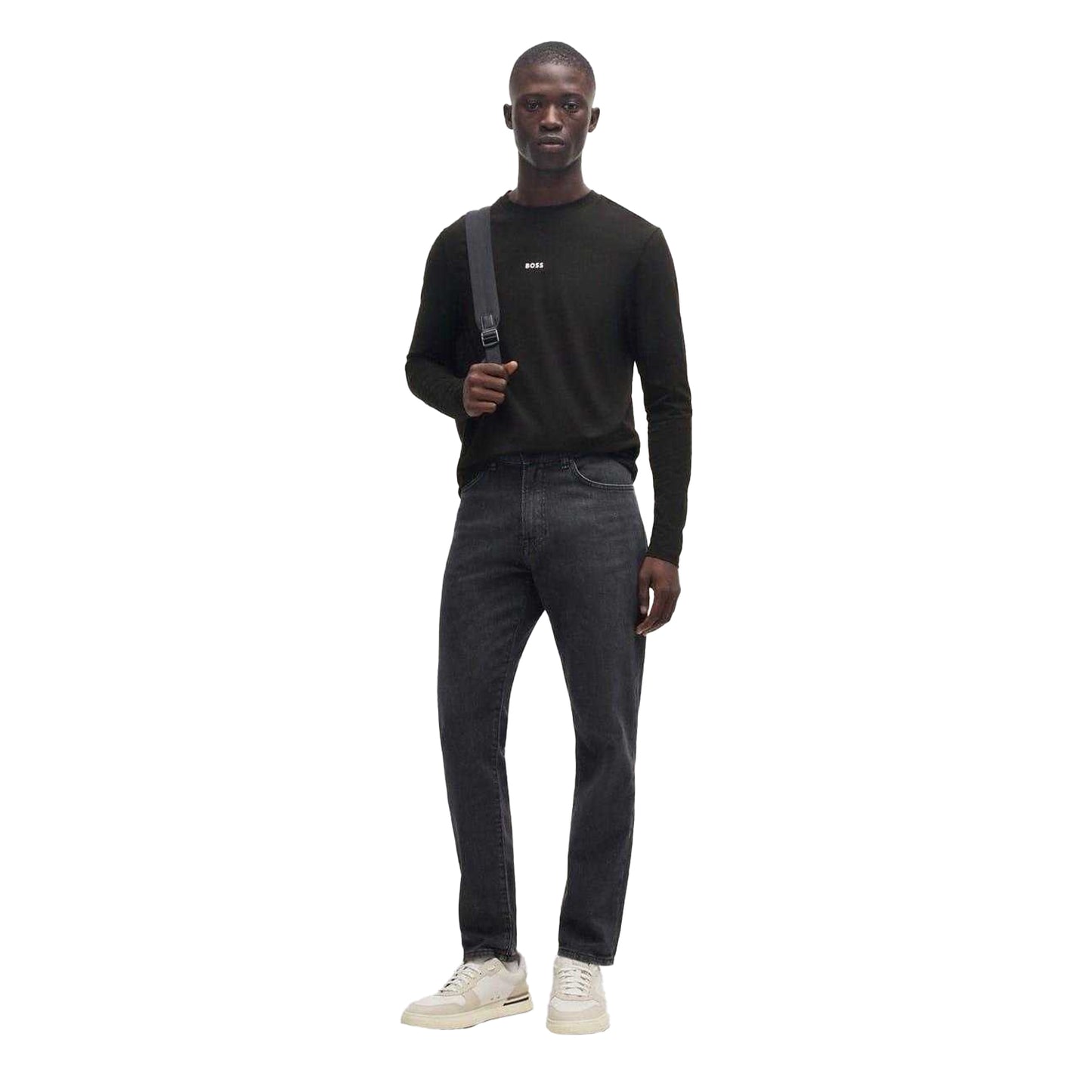 Black - Side - Boss Mens Long-Sleeved T-Shirt