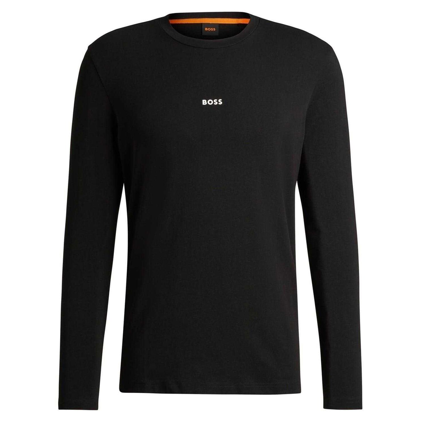 Black - Front - Boss Mens Long-Sleeved T-Shirt