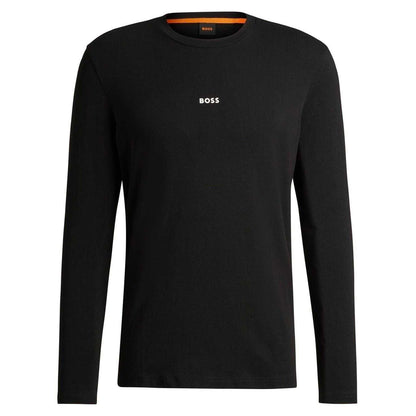 Black - Front - Boss Mens Long-Sleeved T-Shirt