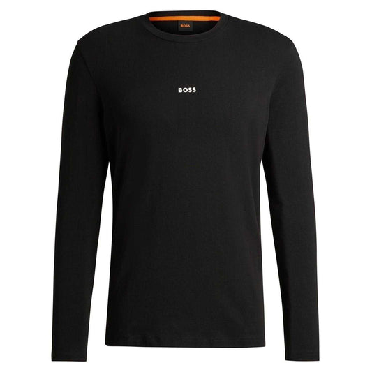 Black - Front - Boss Mens Long-Sleeved T-Shirt