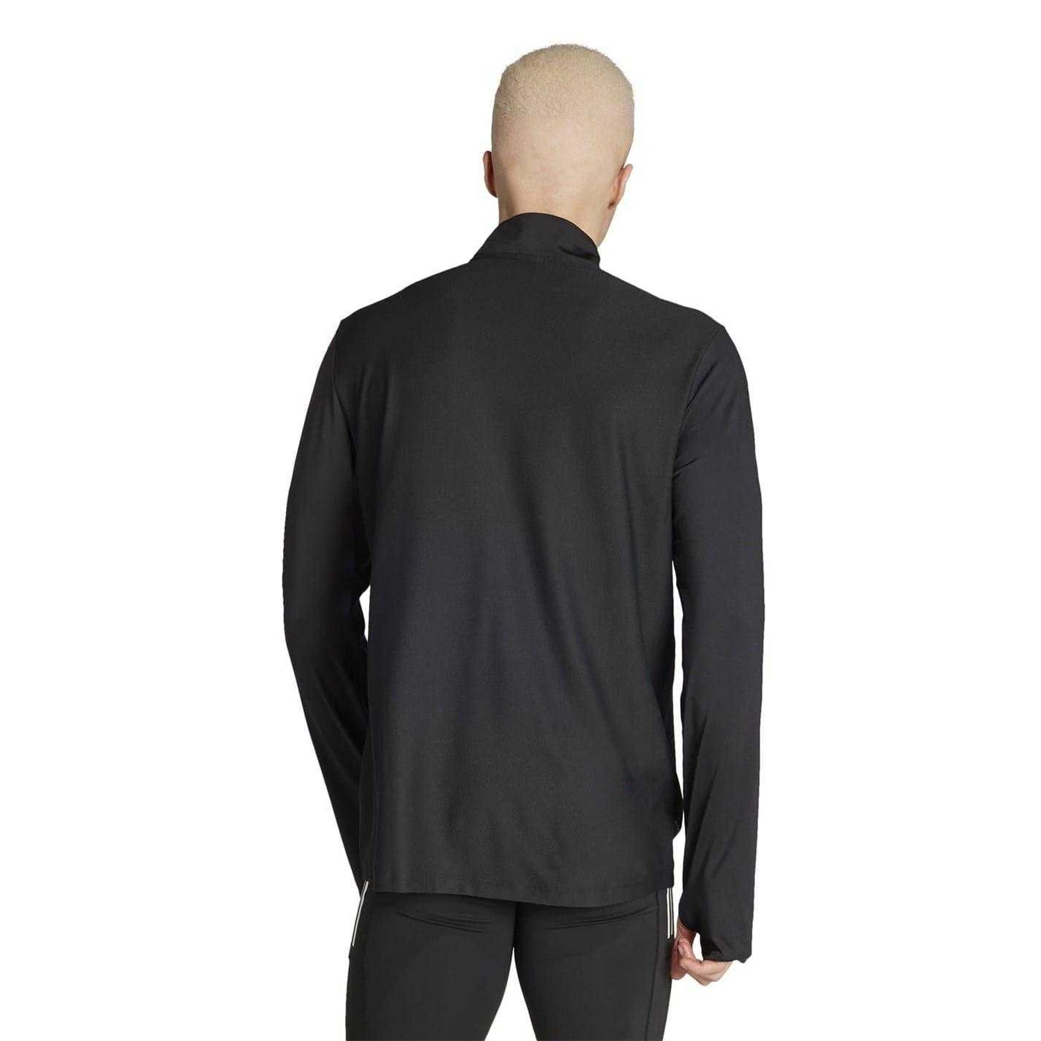 Black - Back - Adidas Mens Own The Run Half Zip Running T-Shirt