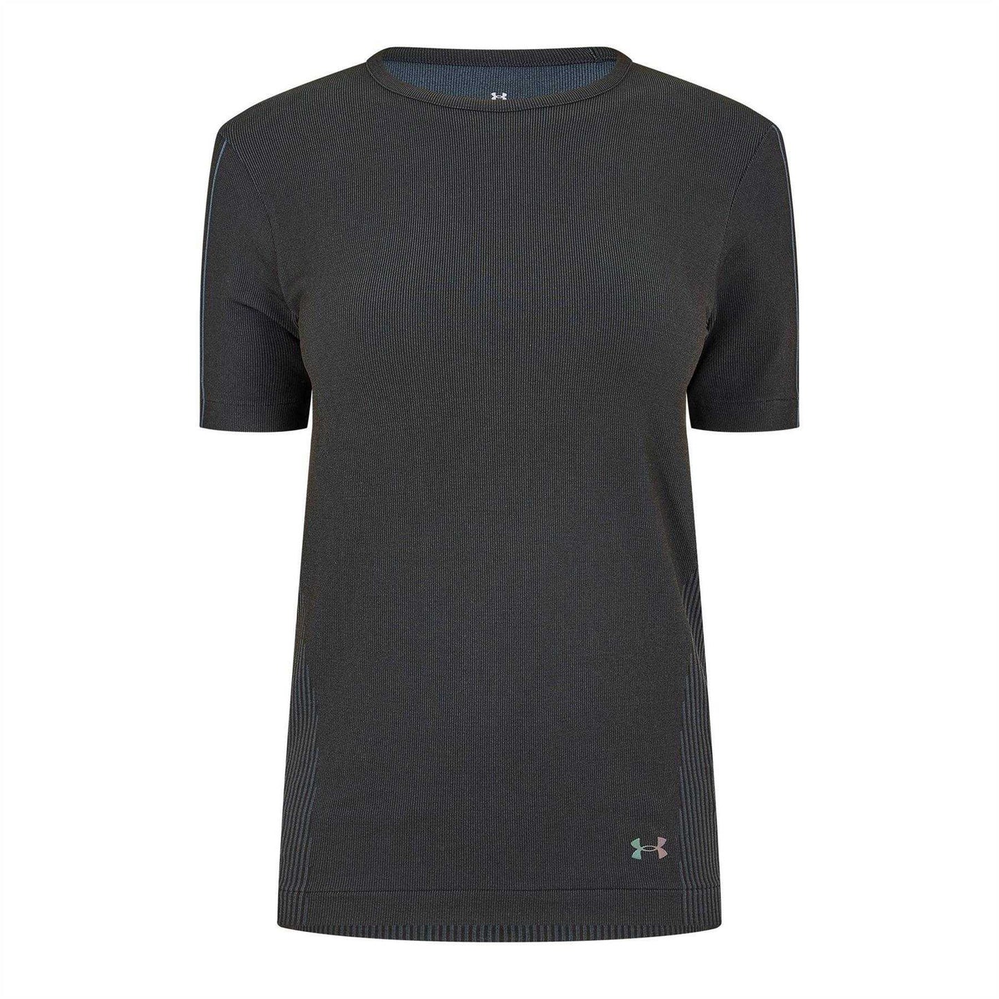 Black - Front - Under Armour Womens-Ladies Rush Seamless T-Shirt