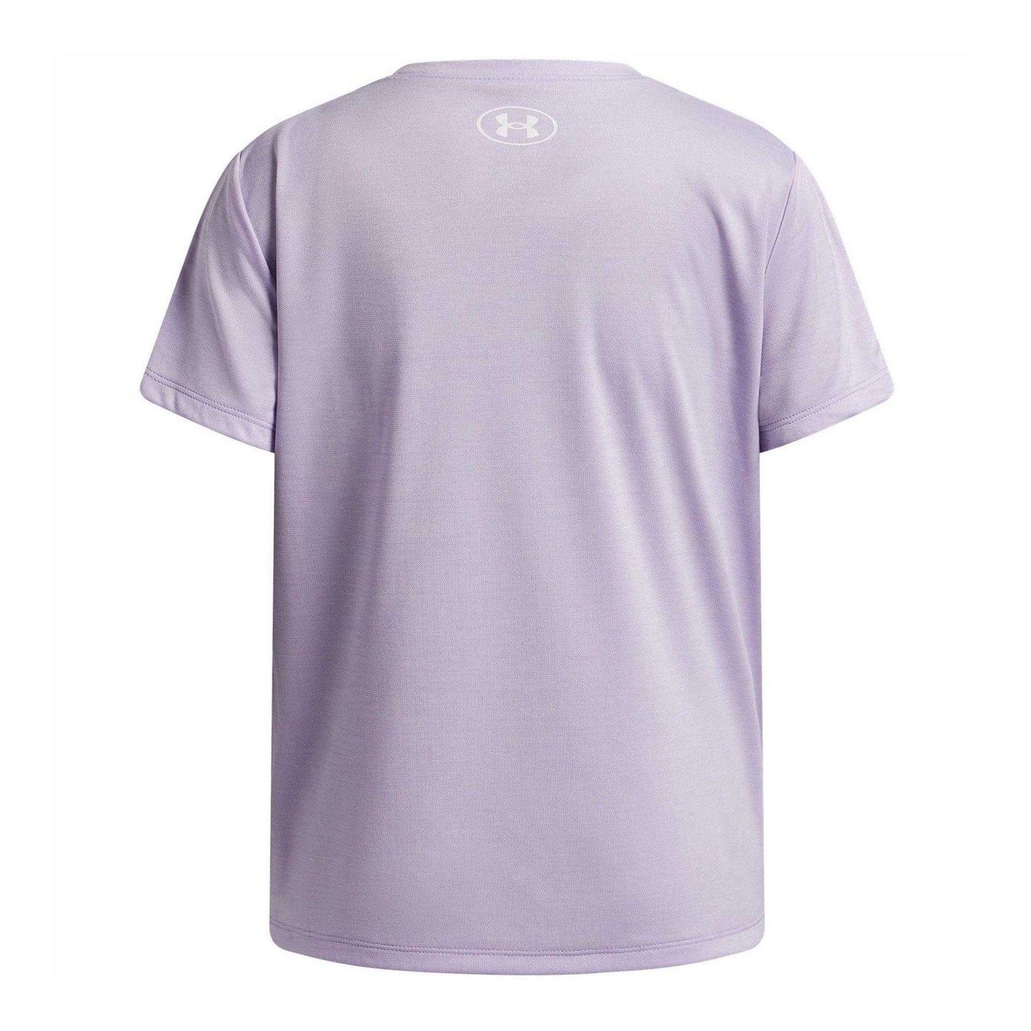 Purple-White - Back - Under Armour Girls Twist Logo T-Shirt