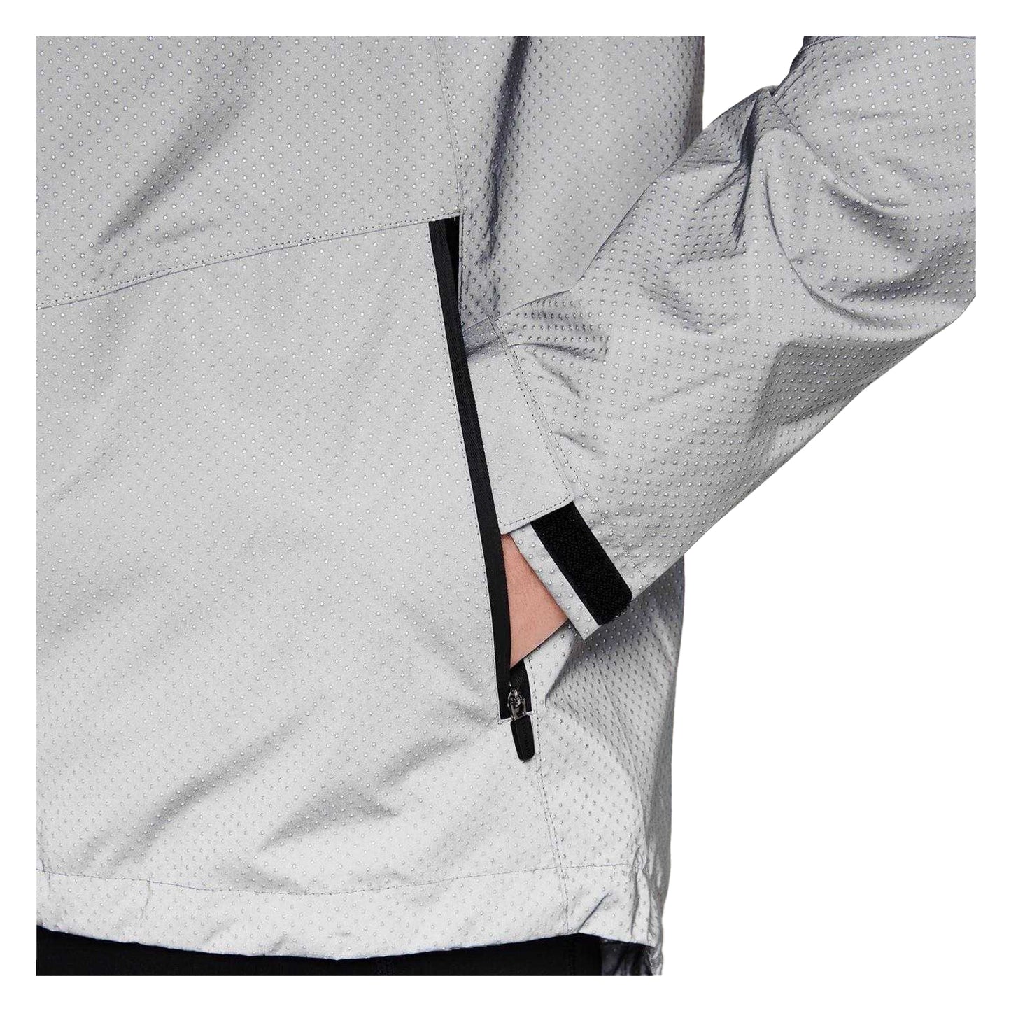 Silver - Side - Pinnacle Mens Logo Cycling Jacket