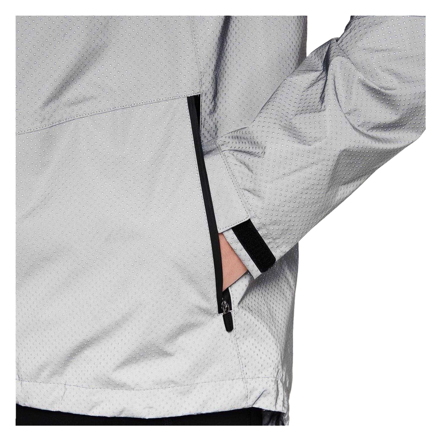 Silver - Side - Pinnacle Mens Logo Cycling Jacket