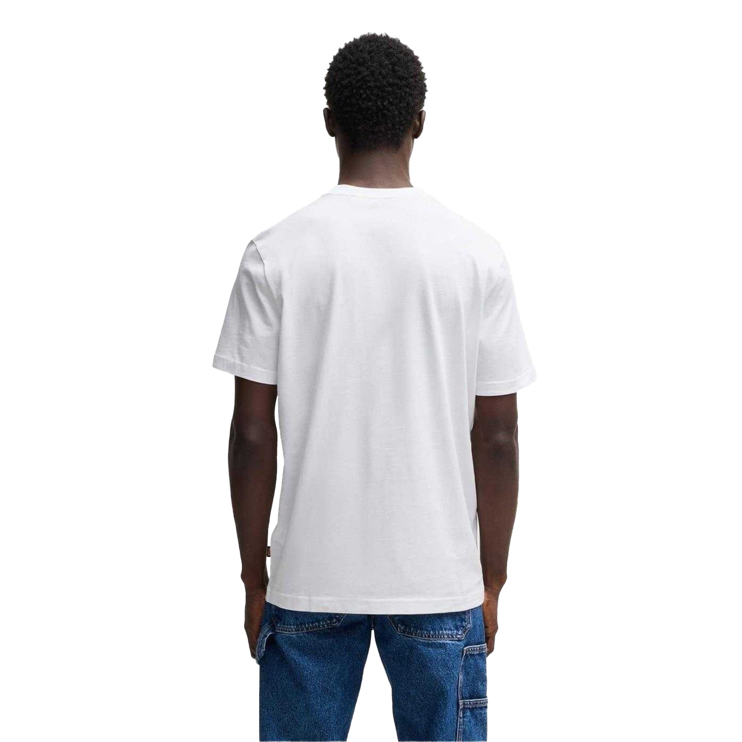 White - Back - Boss Mens Whale Cotton T-Shirt