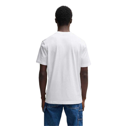 White - Back - Boss Mens Whale Cotton T-Shirt