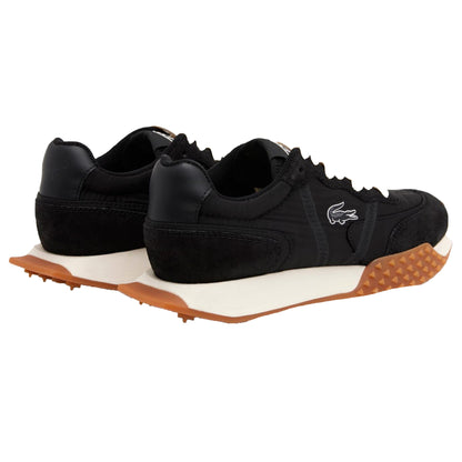 Black - Back - Lacoste Womens-Ladies L-Spin Deluxe 3.0 Suede Trainers