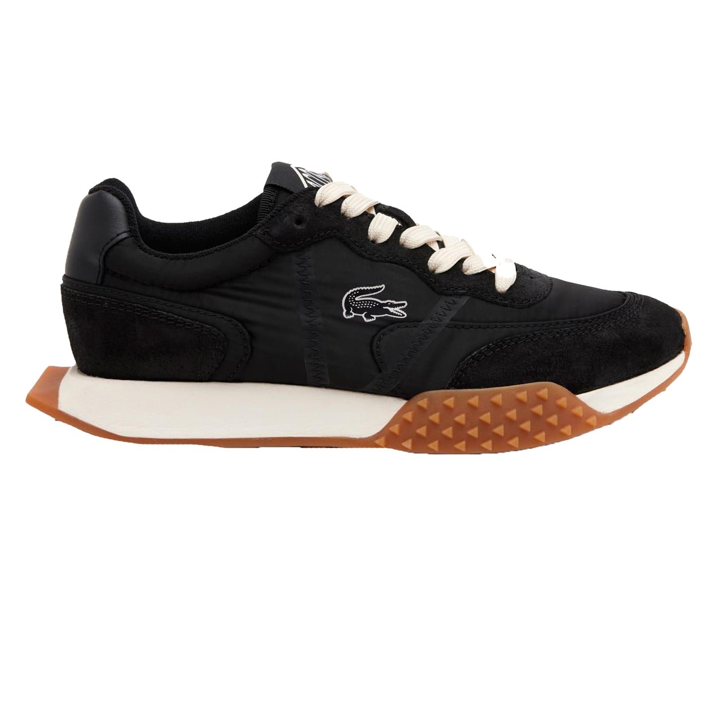 Black - Side - Lacoste Womens-Ladies L-Spin Deluxe 3.0 Suede Trainers