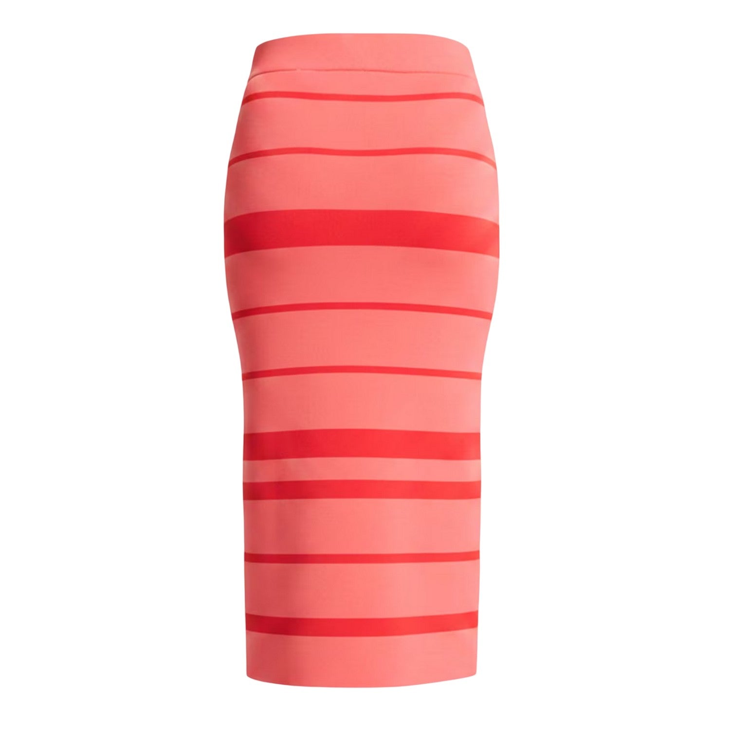Coral - Back - Ted Baker Womens-Ladies Striped Knitted Pencil Skirt