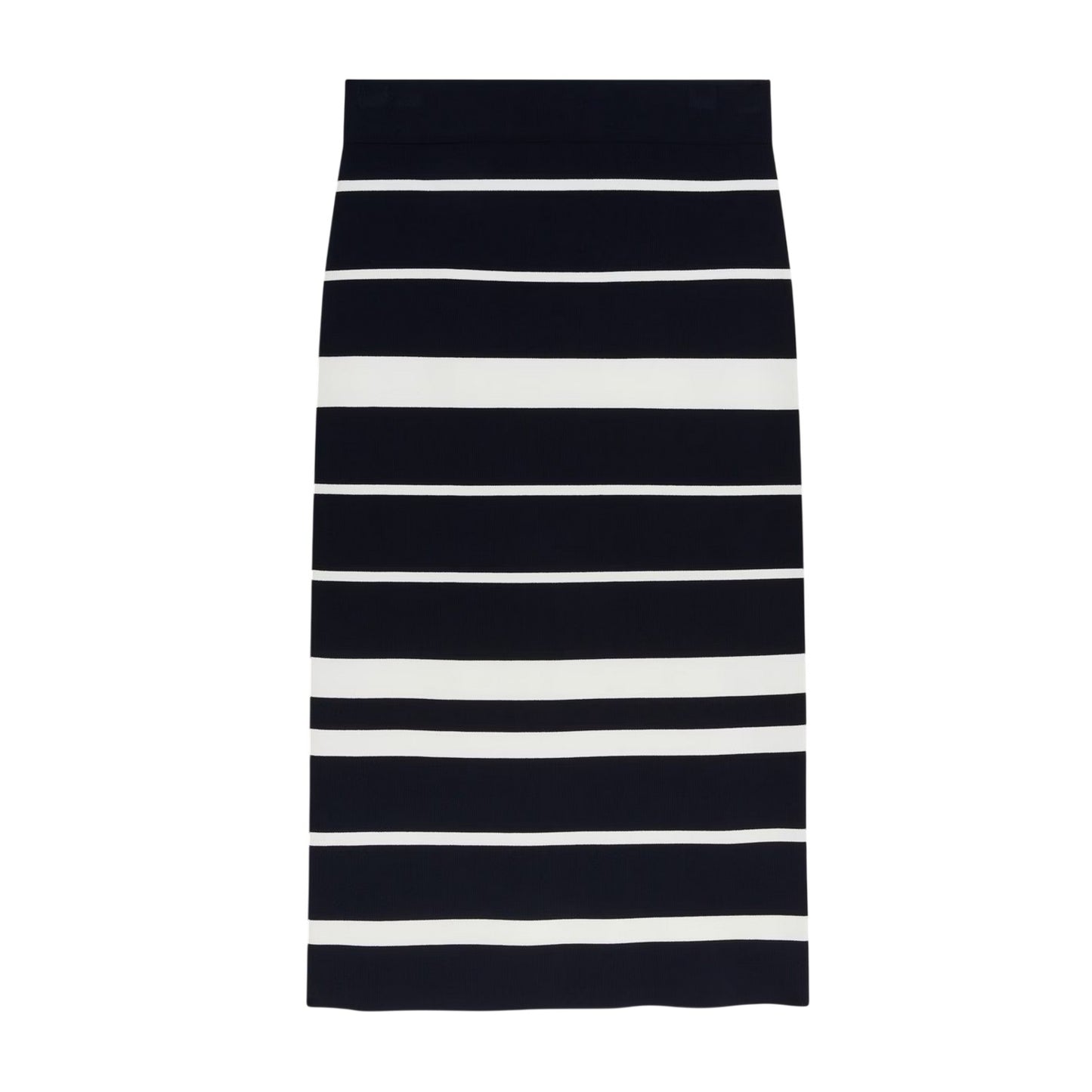 Navy - Front - Ted Baker Womens-Ladies Striped Knitted Pencil Skirt