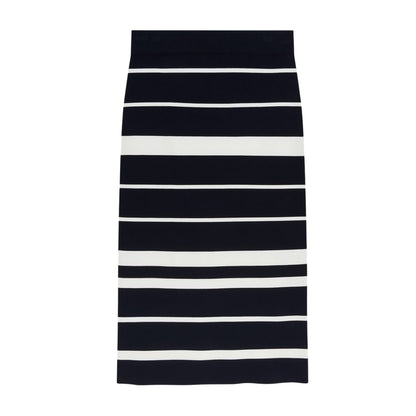Navy - Front - Ted Baker Womens-Ladies Striped Knitted Pencil Skirt