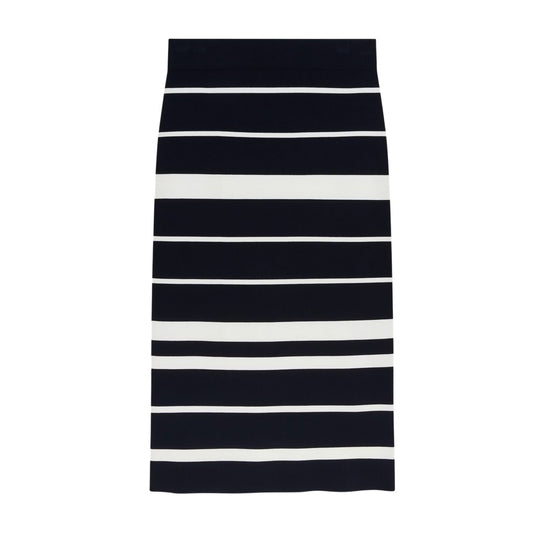 Navy - Front - Ted Baker Womens-Ladies Striped Knitted Pencil Skirt