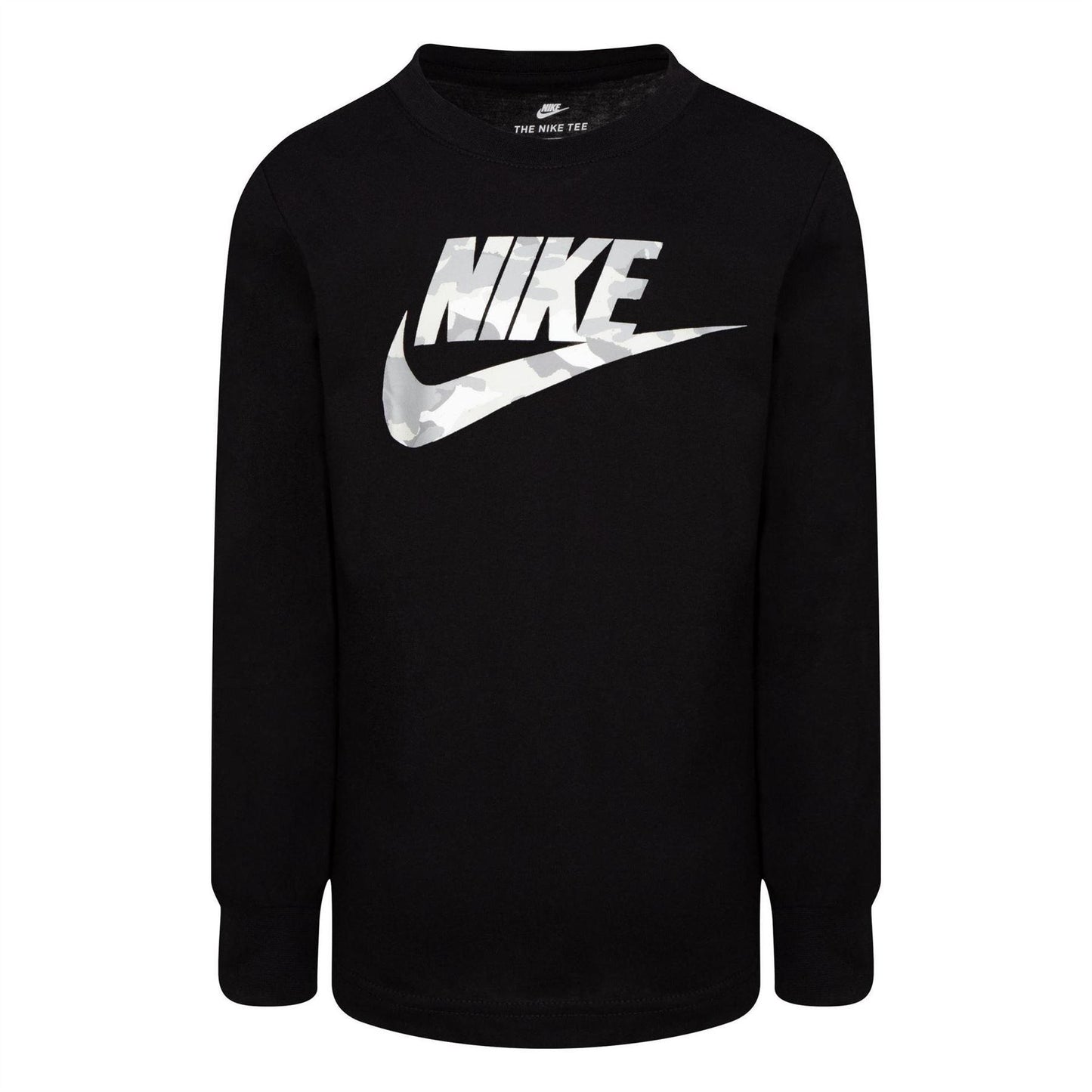 Black - Front - Nike Childrens-Kids Futura Regular T-Shirt