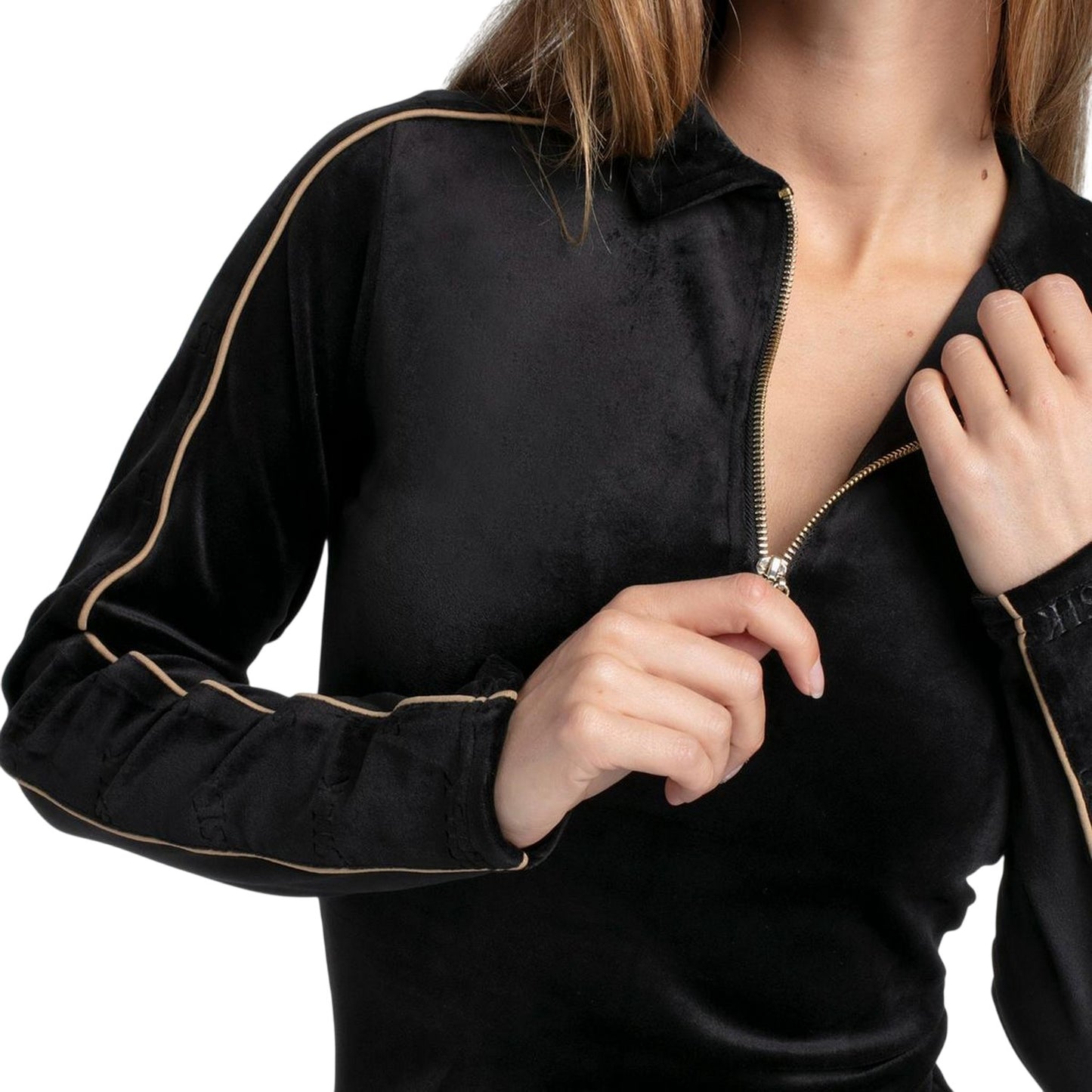 Black - Side - SikSilk Womens-Ladies Velour Mini Dress