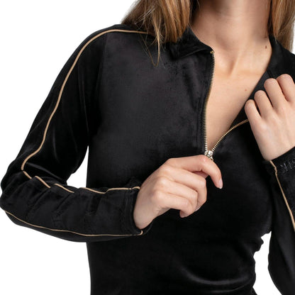 Black - Side - SikSilk Womens-Ladies Velour Mini Dress