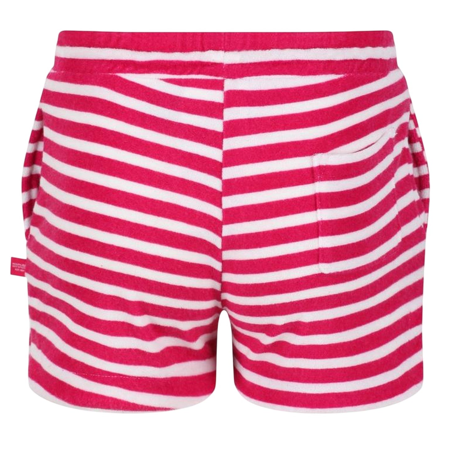 Pink Fusion-White Print - Back - Regatta Girls Dayana Sweat Shorts
