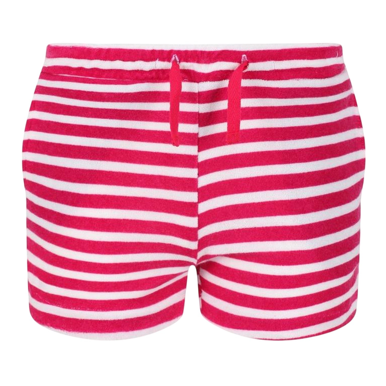 Pink Fusion-White Print - Front - Regatta Girls Dayana Sweat Shorts