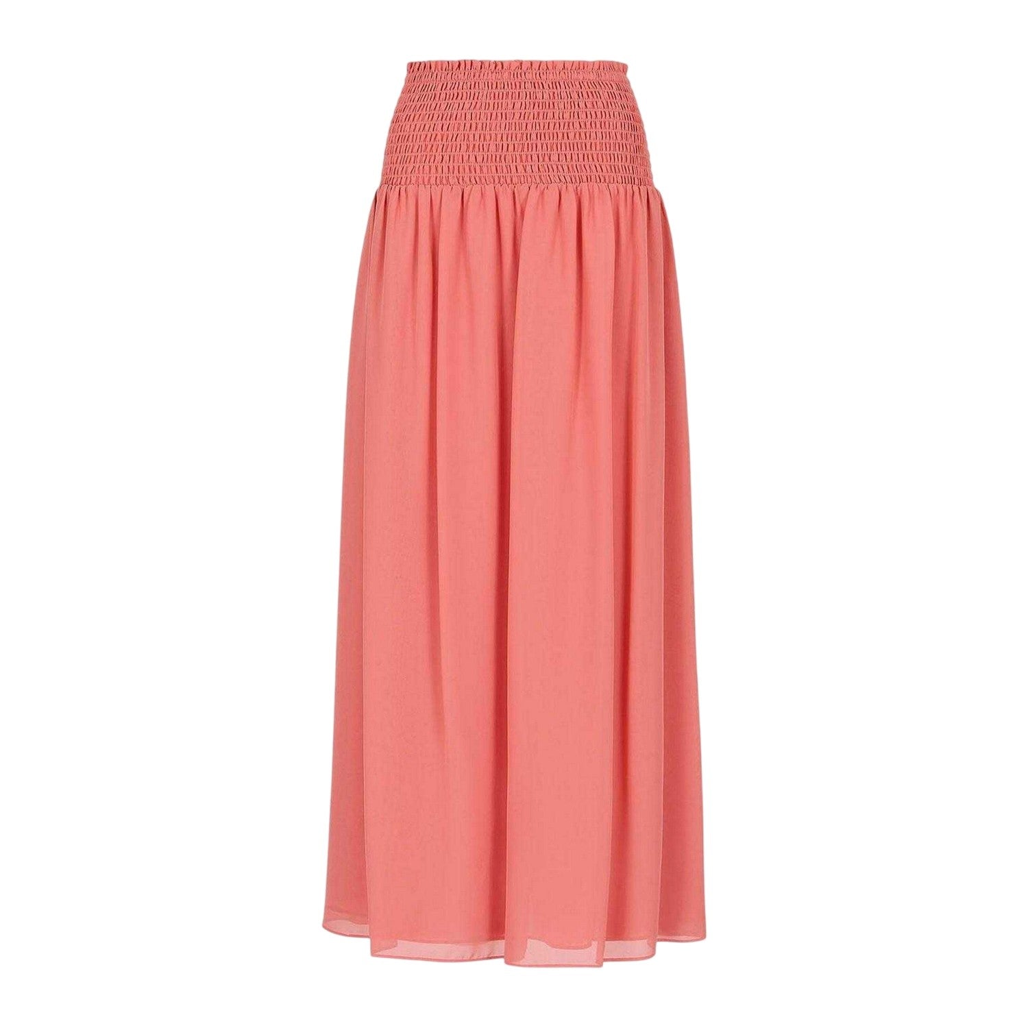 Pink - Front - Emporio Armani EA7 Womens-Ladies High Waist Maxi Skirt