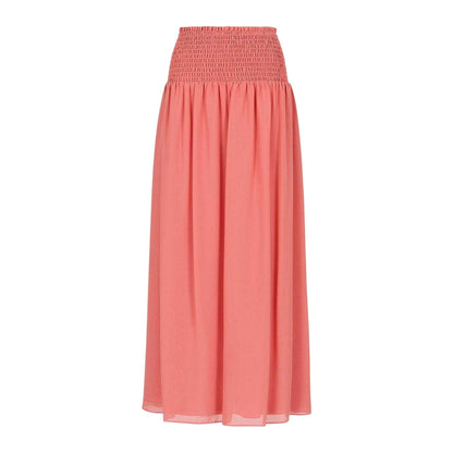 Pink - Front - Emporio Armani EA7 Womens-Ladies High Waist Maxi Skirt