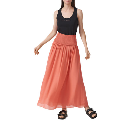 Pink - Back - Emporio Armani EA7 Womens-Ladies High Waist Maxi Skirt