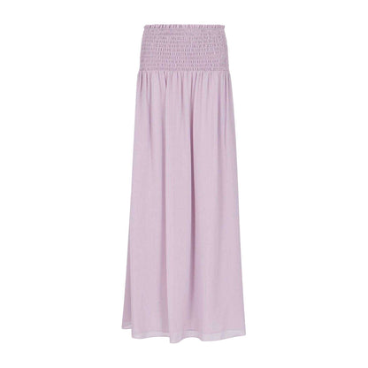 Lilac - Front - Emporio Armani EA7 Womens-Ladies High Waist Maxi Skirt