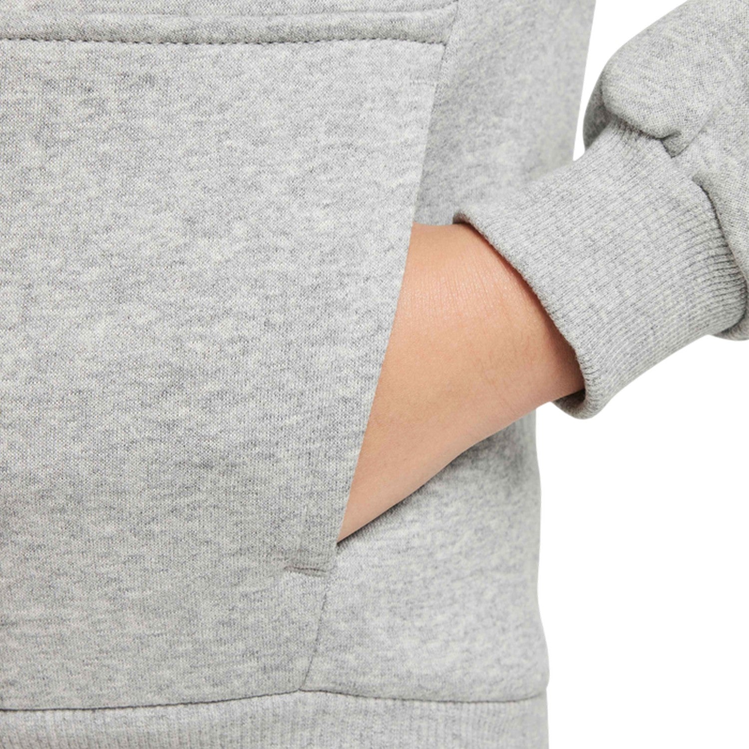 Dark Grey Heather - Side - Nike Childrens-Kids Sportswear Club Hoodie