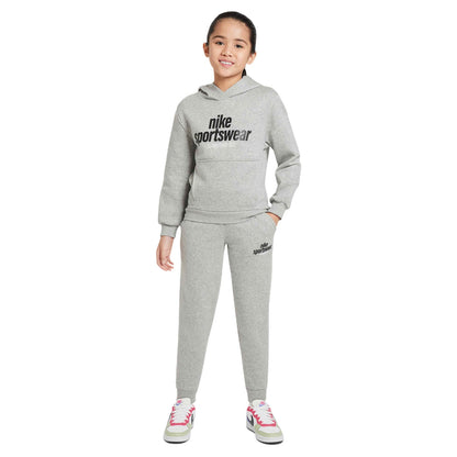 Dark Grey Heather - Lifestyle - Nike Childrens-Kids Sportswear Club Hoodie