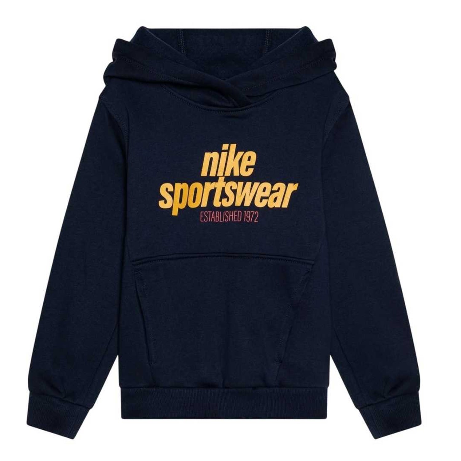 Obsidian Black - Front - Nike Childrens-Kids Sportswear Club Hoodie
