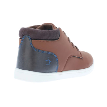 Tan - Back - Original Penguin Childrens-Kids Miles Ankle Boots