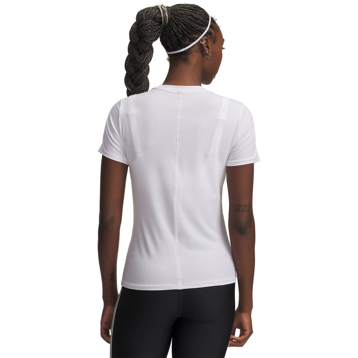 White-Black - Back - Under Armour Womens-Ladies Tech Mesh T-Shirt