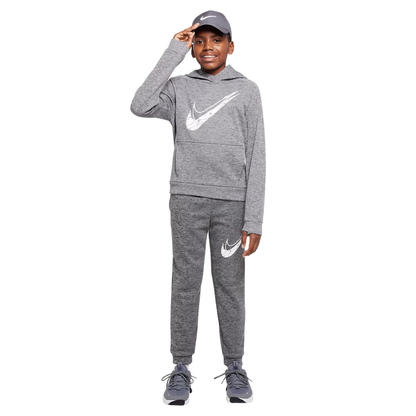 Black - Lifestyle - Nike Childrens-Kids Therma-Fit Anti-Stain Hoodie