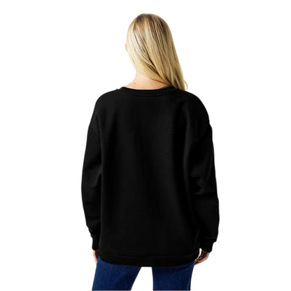 Black - Back - Biba Womens-Ladies Graphic Print Relaxed Fit Sweatshirt