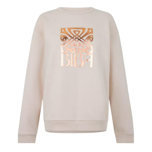 Cream - Front - Biba Womens-Ladies Graphic Print Relaxed Fit Sweatshirt