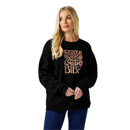 Black - Front - Biba Womens-Ladies Graphic Print Relaxed Fit Sweatshirt