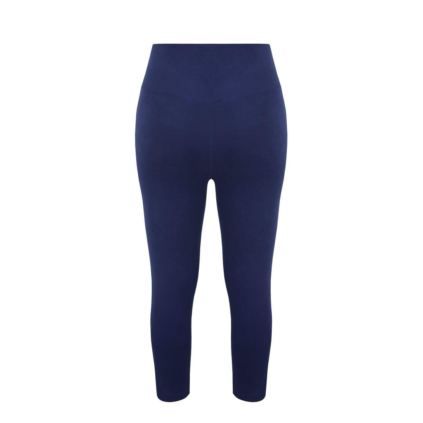 Navy - Back - Miso Womens-Ladies Capri Slim Leg 3-4 Leggings