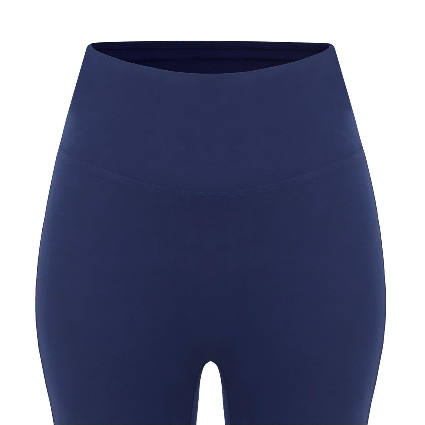 Navy - Side - Miso Womens-Ladies Capri Slim Leg 3-4 Leggings