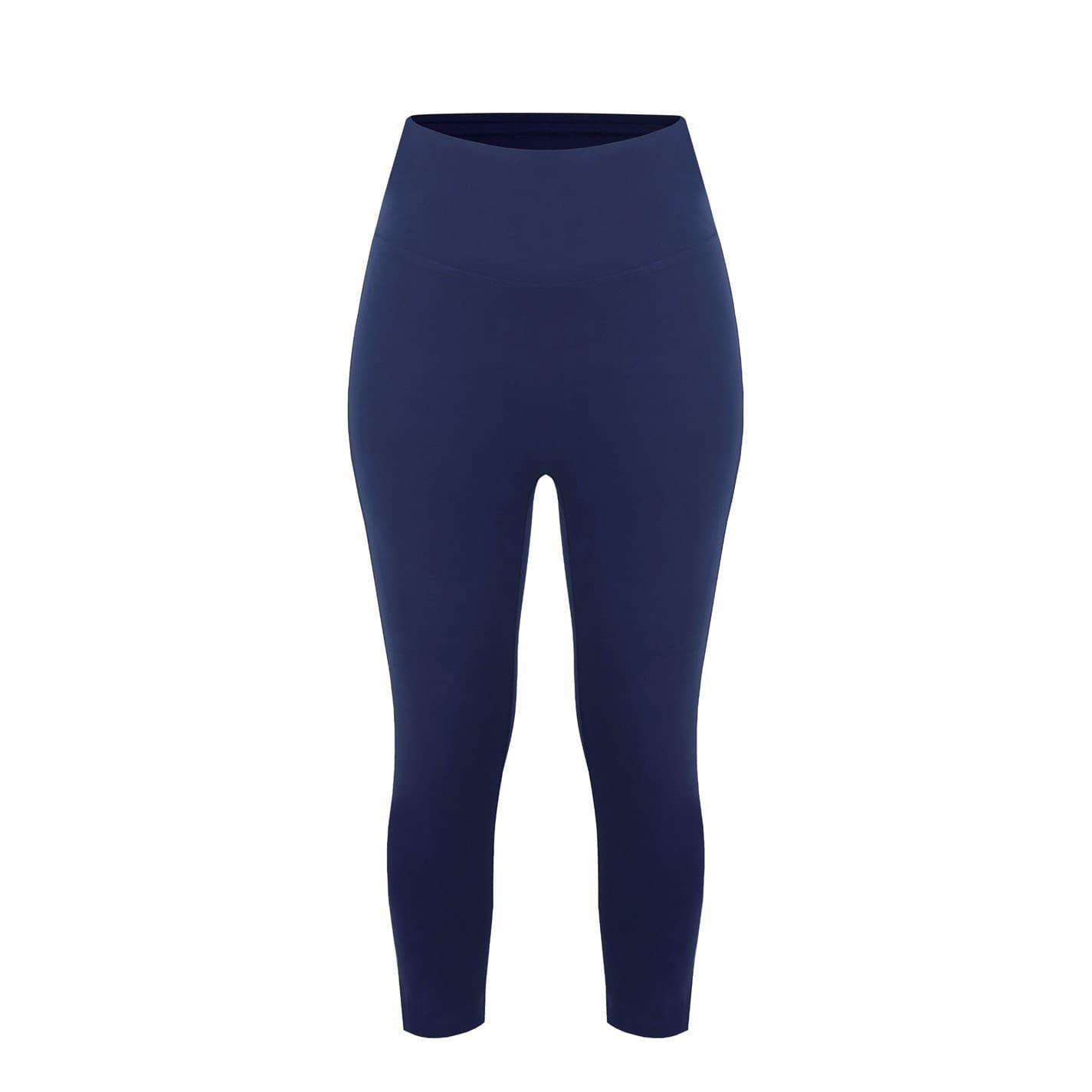 Navy - Front - Miso Womens-Ladies Capri Slim Leg 3-4 Leggings