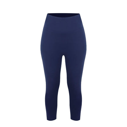 Navy - Front - Miso Womens-Ladies Capri Slim Leg 3-4 Leggings