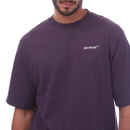 Purple - Side - Off White Mens Caravaggio Crownin Skate T-Shirt