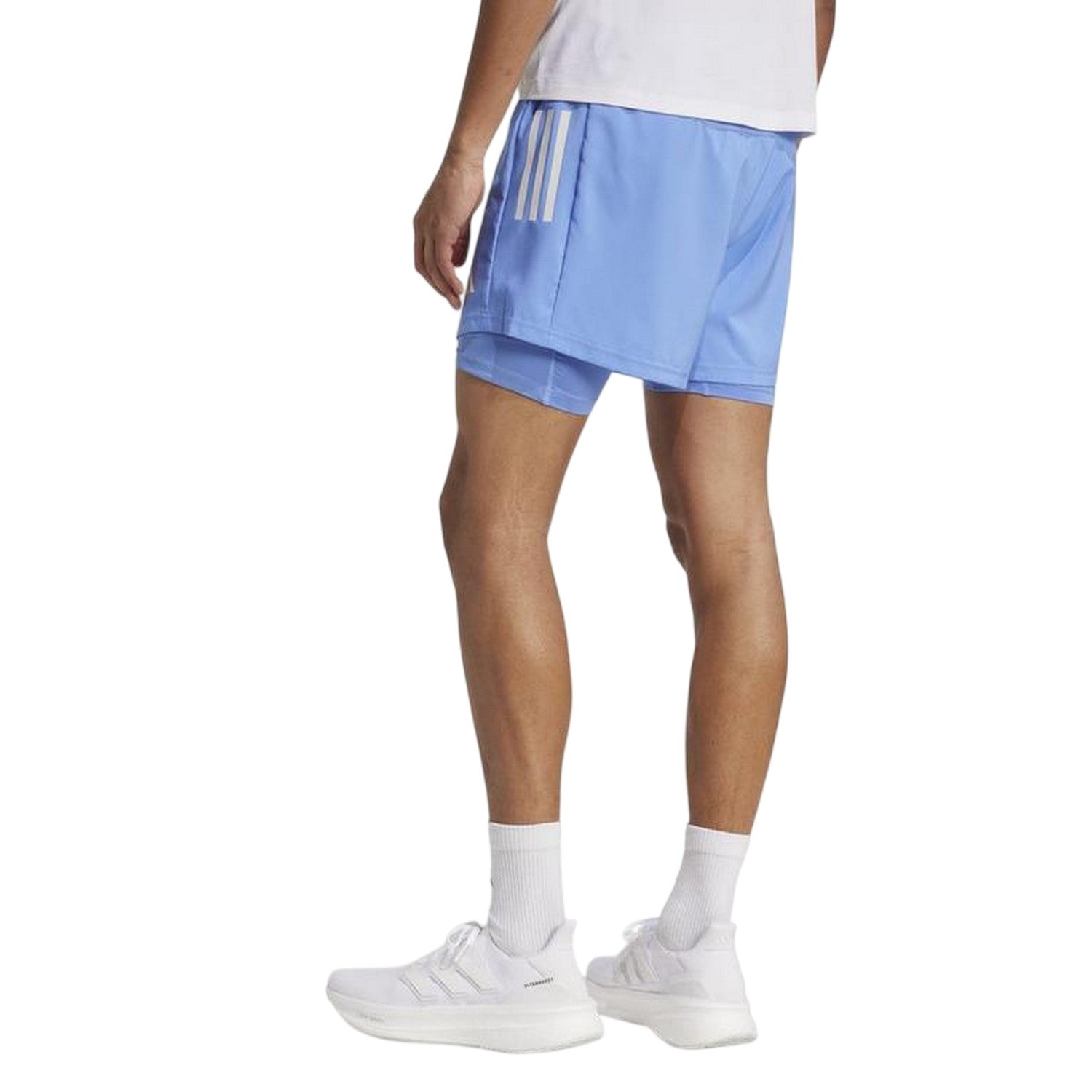 Blue - Back - Adidas Mens Own The Run 2 in 1 Running Shorts