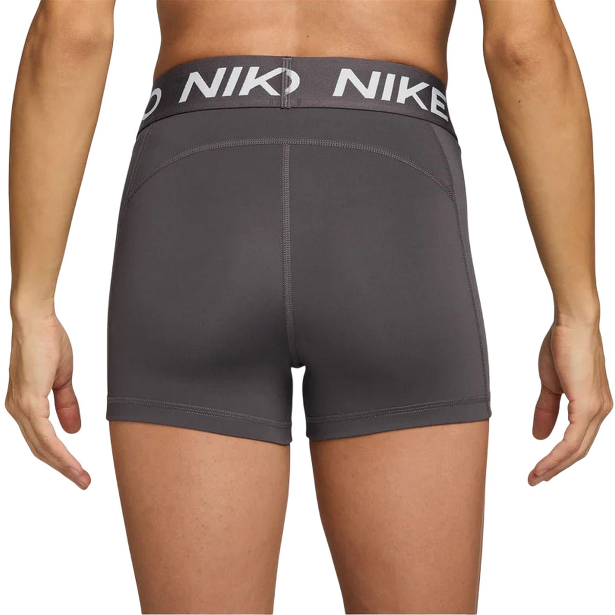 Thunder Grey-White - Back - Nike Womens-Ladies Pro Dri-FIT Stretch Running Shorts