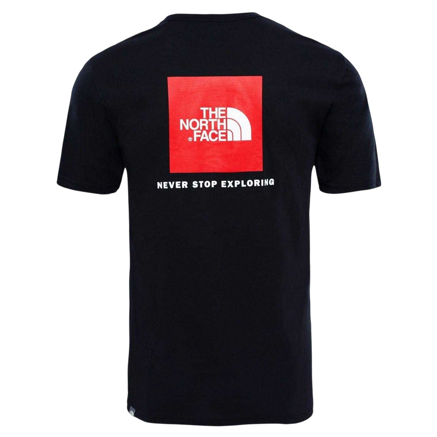 Black-Red - Back - The North Face Mens Never Stop Exploring Regular T-Shirt