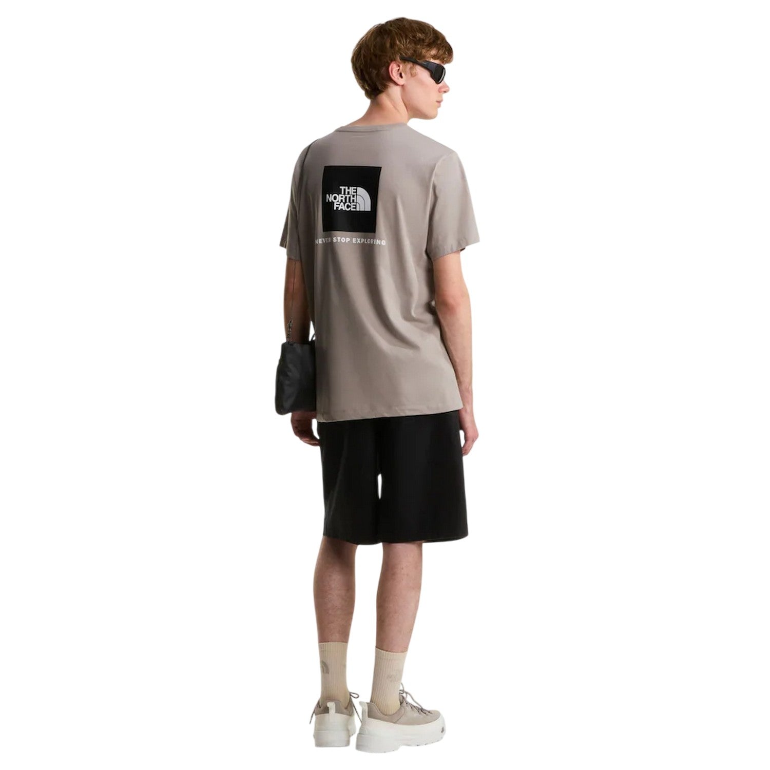 Stone Grey - Side - The North Face Mens Never Stop Exploring Regular T-Shirt